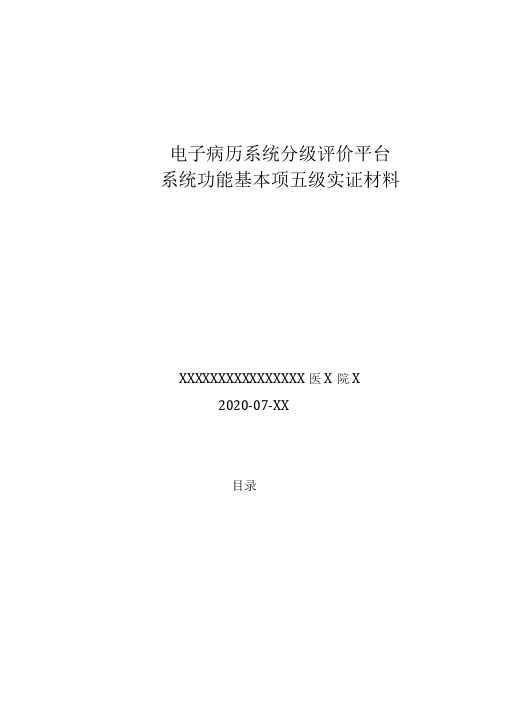 01：电子病历评级(5级)基本项实证材料(模板)