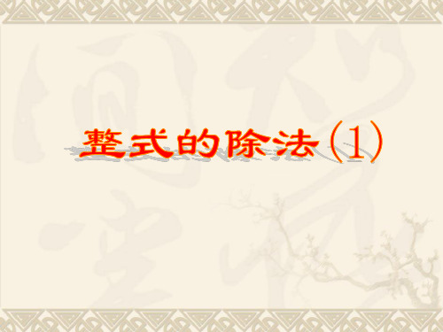 人教版数学八上15.3《整式的除法》课件之一