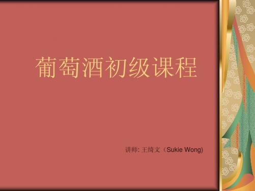 葡萄酒初级课程
