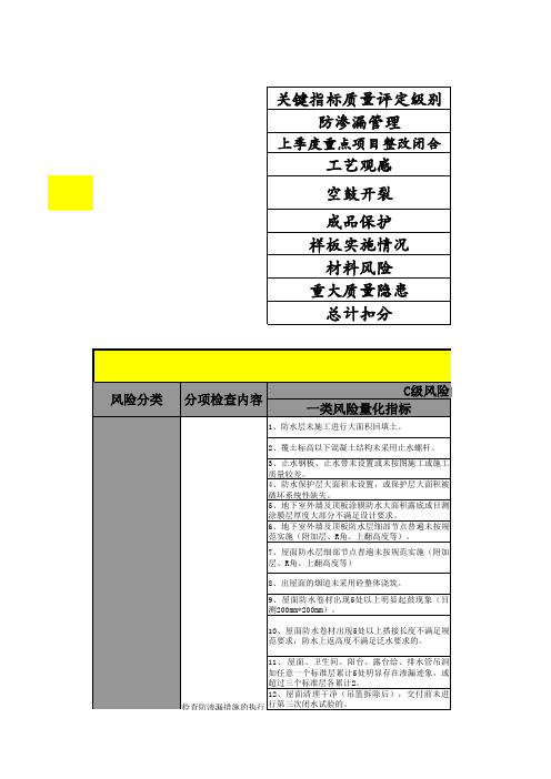 中国金茂关键指标风险评估内容