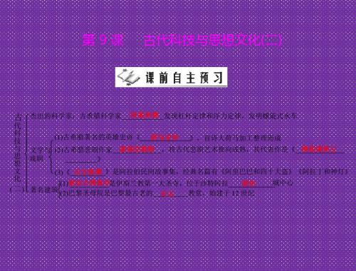 《古代科技与思想文化(二)》课件1(人教版九年级上)