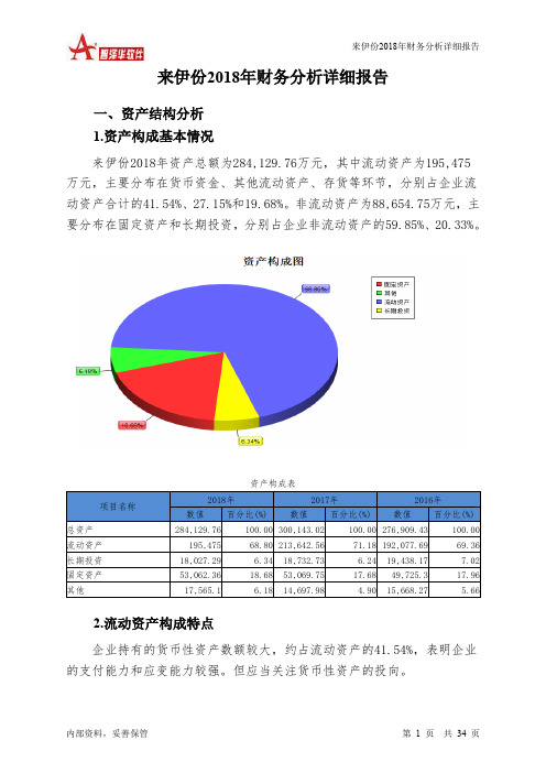 来伊份2018年财务分析详细报告-智泽华
