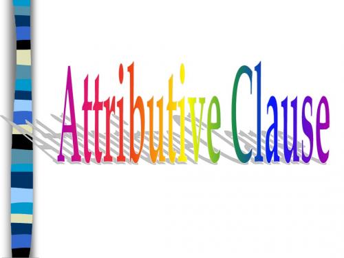 attributive clause