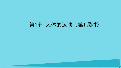 八年级生物上册 人体的运动 课件苏科版