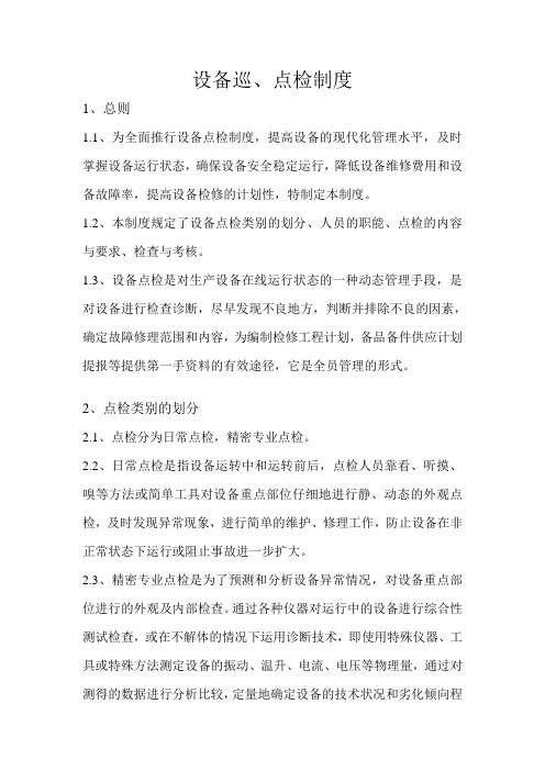 设备巡.点检制度