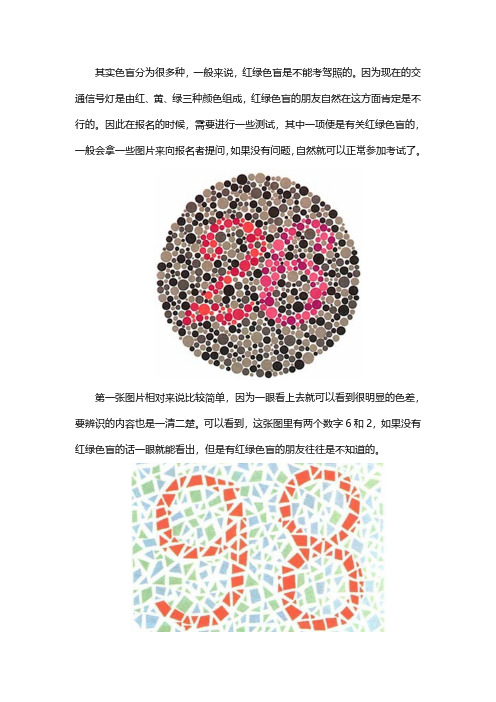 考驾照用的色盲测试图