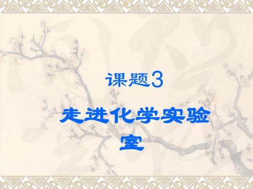 人教版初中化学九年级上册 1.3 走进化学实验室 课件(共90张PPT)模板