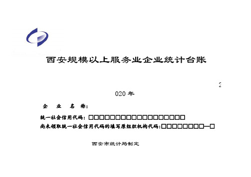 西安规模以上服务业企业统计台账