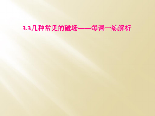 3.3几种常见的磁场——每课一练解析