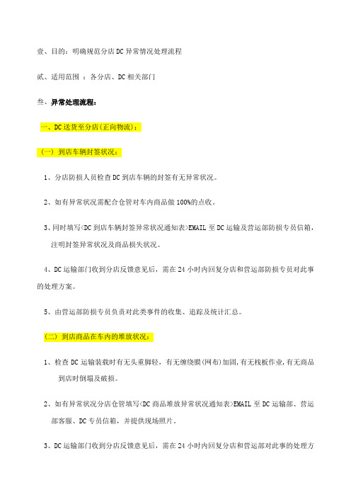 大润发 商品收货异常处理流程