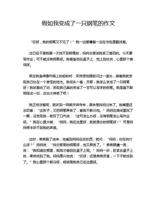 假如我变成了一只钢笔的作文