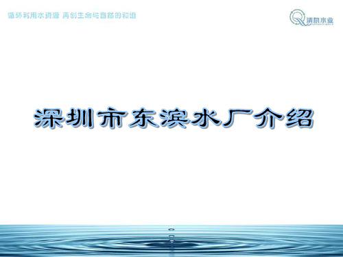 清泉东滨水厂PPT