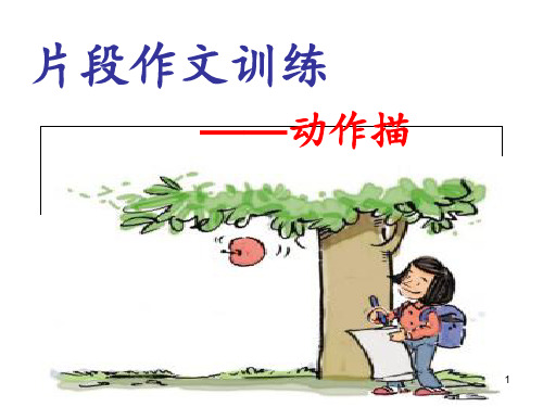片段作文训练——动作描写--PPT课件