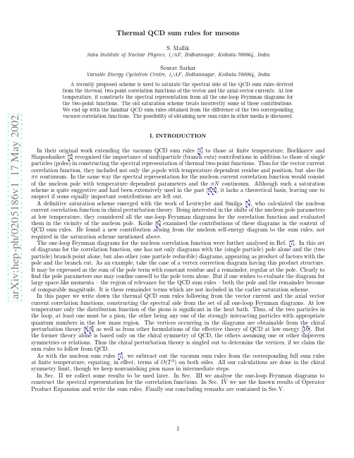 Thermal QCD sum rules for mesons