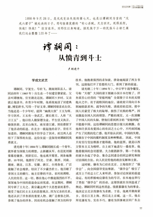 谭嗣同：从愤青到斗士