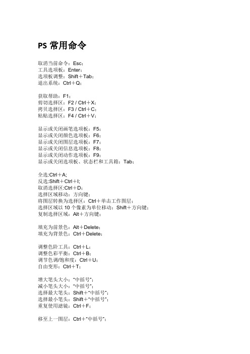 PS常用命令
