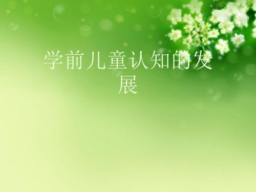 学前儿童认知的发展优秀课件