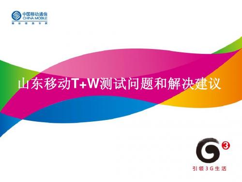 山东移动T+W_测试问题和处理建议