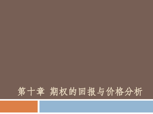 期权的回报及价格分析