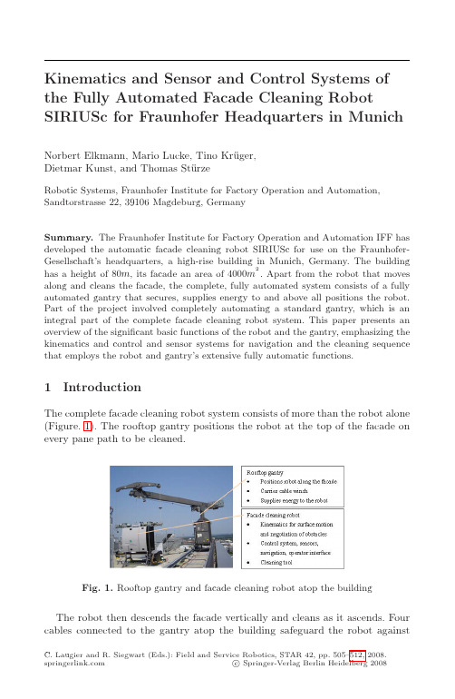 kinematics and sensor and control systems of the fully automateci
