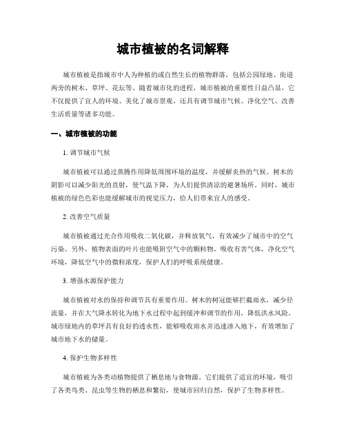 城市植被的名词解释