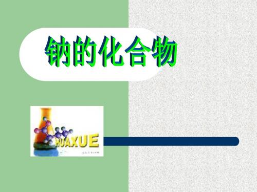 钠的化合物 -过氧化钠的性质