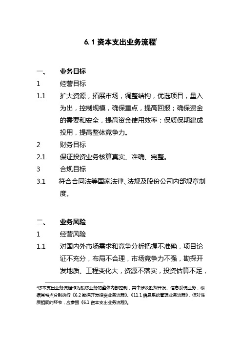 资本支出业务流程