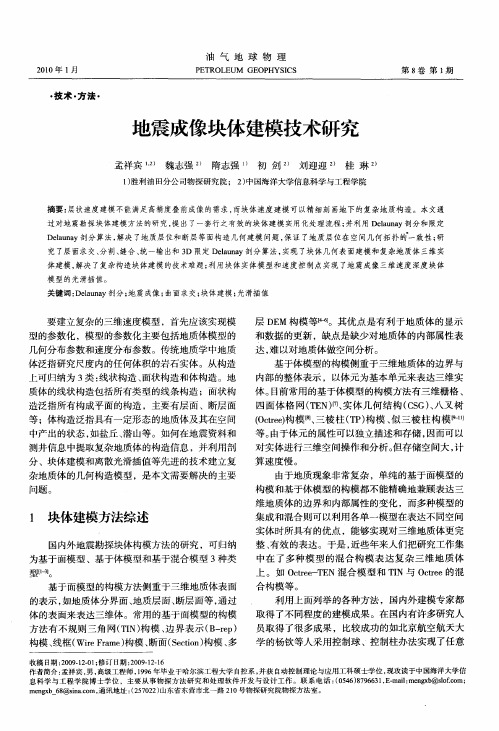 地震成像块体建模技术研究