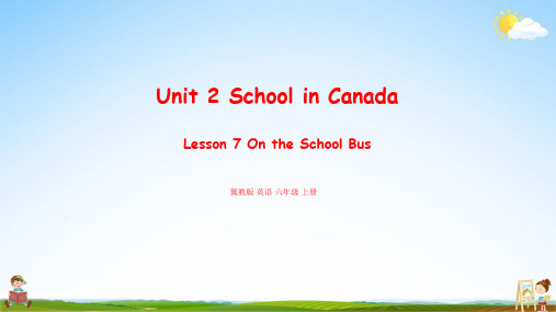 冀教版 英语六年级上册Unit 2 Lesson7 教学课件PPT小学公开课