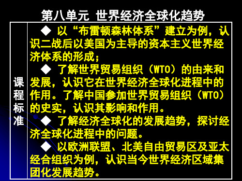 2014年高考一轮复习专题17.世界经济的全球化趋势