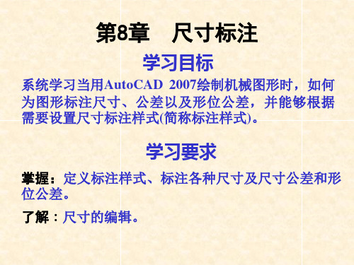 AUTOCAD 2007 尺寸标注  第08章