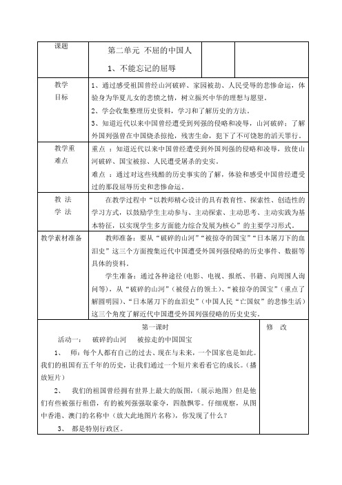 不能忘记的屈辱