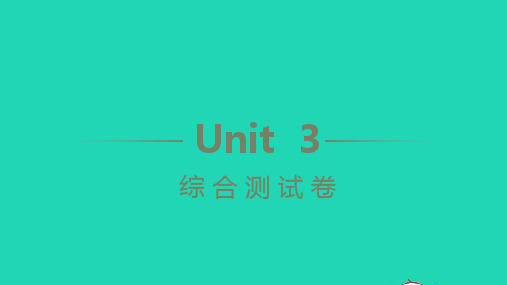 九年级英语全册Unit3综合测试人教版