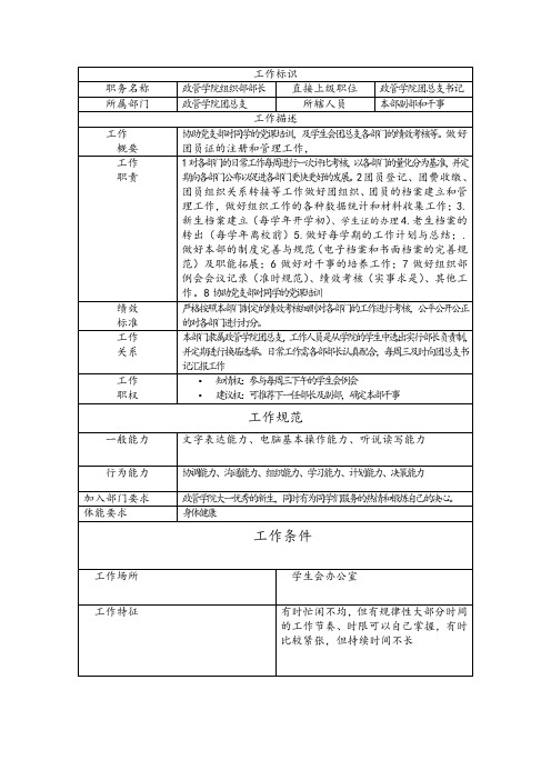 组织部职位说明书~
