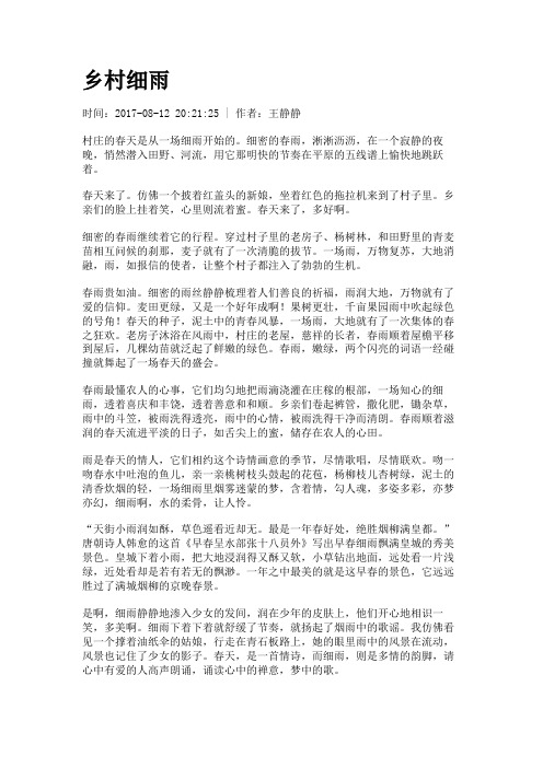 乡村细雨