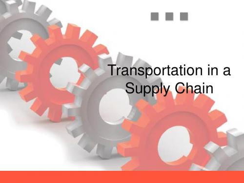 Transportation in a Supply Chain