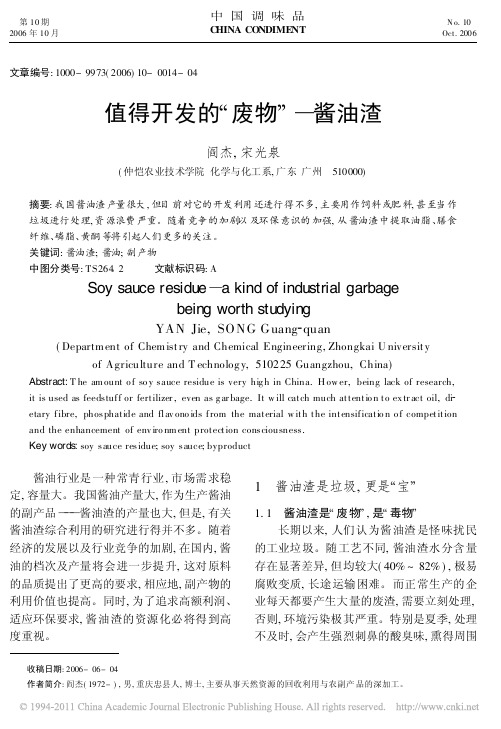 值得开发的_废物_酱油渣