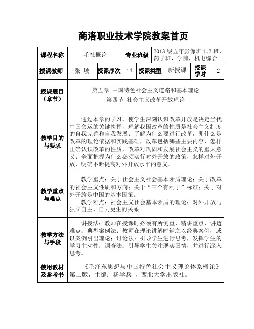 概论5-4社会主义改革开放理论详解