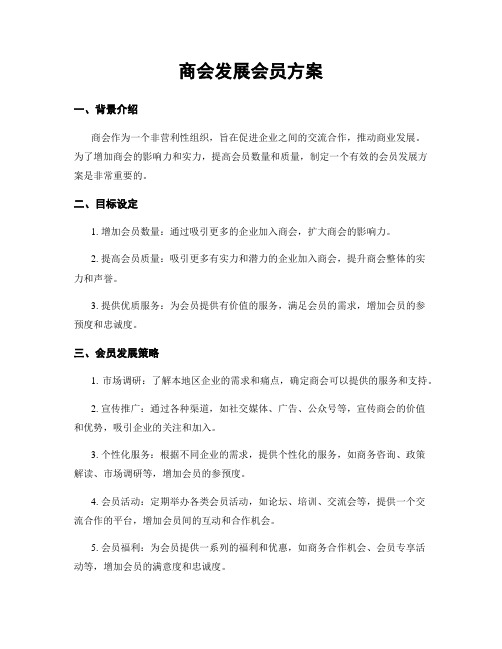 商会发展会员方案