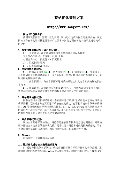 整站优化策划方案