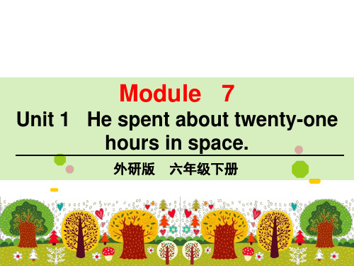 外研版(三起点)六年级英语下册module 7 unit 1教学课件