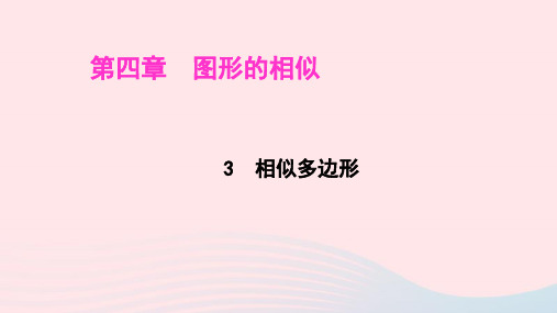 九年级数学上册第四章图形的相似3相似多边形ppt作业课件新版北师大版