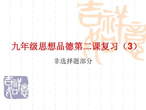 九年级思想品德第二课(3)