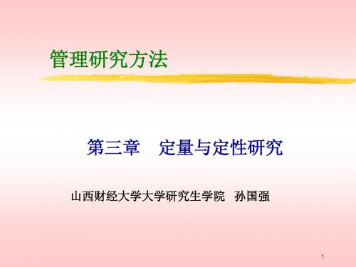 第3章—定量与定性研究