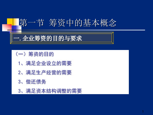 筹资概论