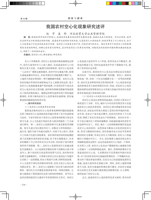 我国农村空心化现象研究述评