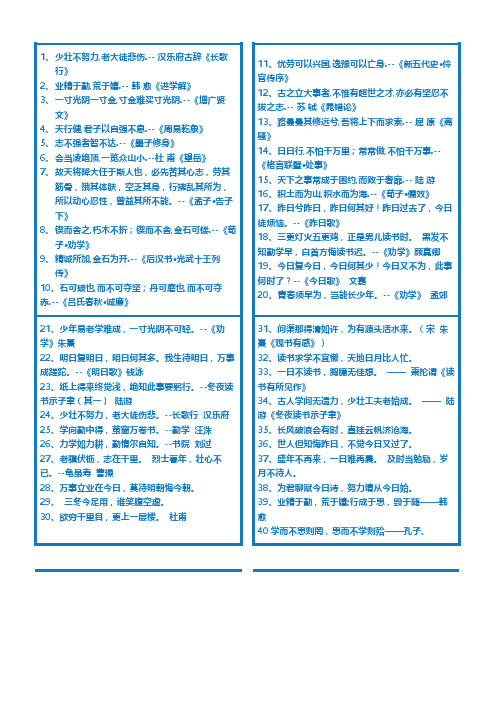 劝学、励志古诗词
