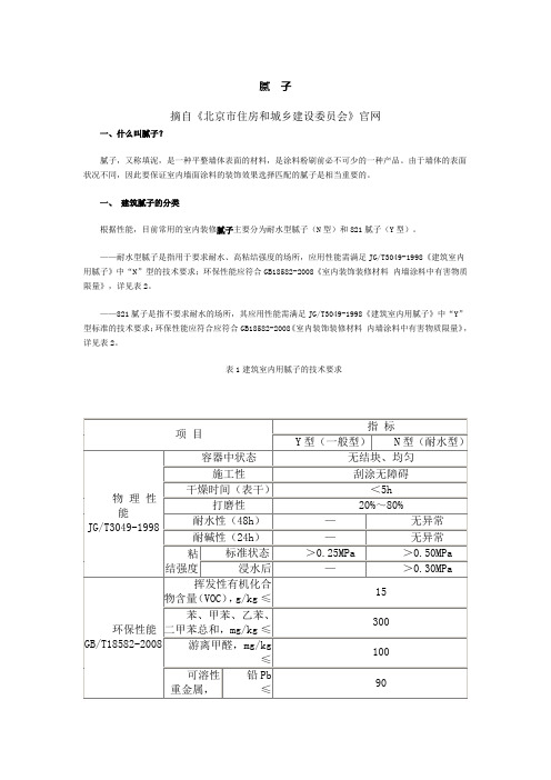 腻子《北京市住房和城乡建设委员会》