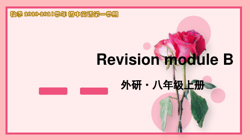 外研版八年级英语上册Revision module B