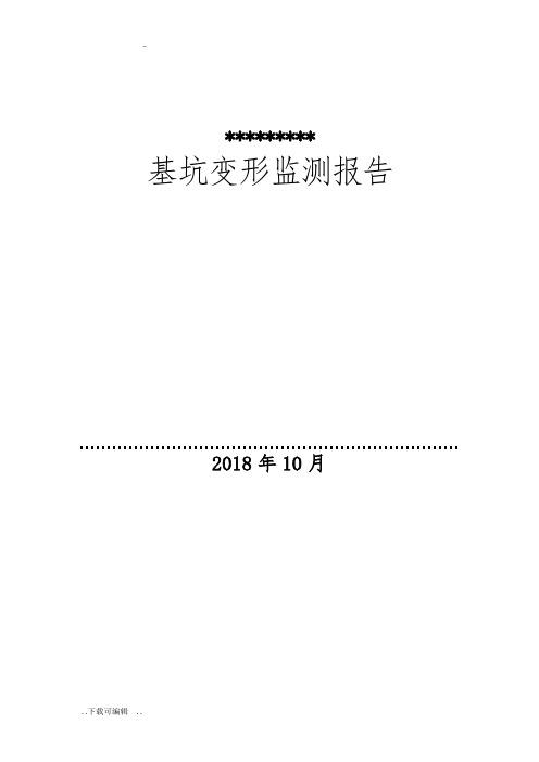 基坑监测报告(模板)